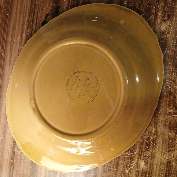 Vintage Canonsburg Pottery Regency Gokd Oval Platter 1960s - Picture 2 of 3